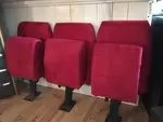Lot of three revamped cinema armchairs