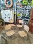 Set of four 60s designer chairs