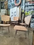 Set of four 60s designer chairs