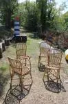 Set of four rattan chairs