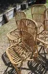 Set of four rattan chairs
