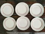 Set of six Moulin des loups plates