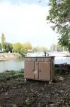 Mado buffet in raw wood and aluminum 