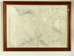 Martinique framed nautical chart