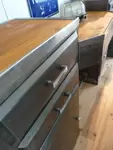 Metal and wood counter