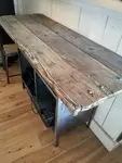 Metal and wood workbench