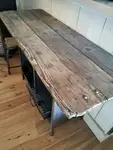 Metal and wood workbench