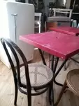 Metal bistro table