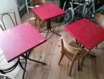 Metal bistro table