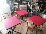 Metal bistro table