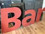 Metal letters bar sign