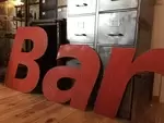 Metal letters bar sign