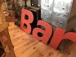 Metal letters bar sign