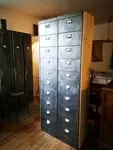 Metal locker with 20 flaps