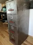 Metal locker with 4 drawers