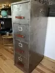 Metal locker with 4 drawers