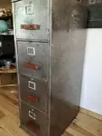 Metal locker with 4 drawers