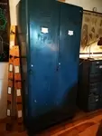 Metal locker with two doors