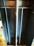 Metal locker with two doors