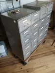 Metal lockers with two drawers