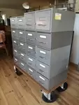 Metal lockers with two drawers