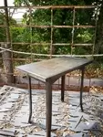 Metal side table