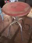 Metal wood workshop stool