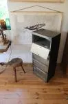 20th-century industrial cabinet with five doors