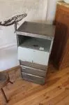 20th-century industrial cabinet with five doors