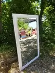 Antique mirror painted in white