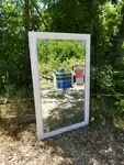 Antique mirror painted in white