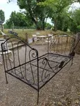 Old art deco wrought iron bed
