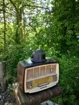 Old bakelite radio