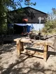 Old carpenter's workbench