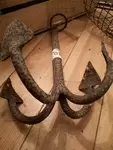 Old cast iron anchor