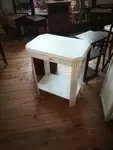 Old console in white painted wood