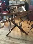 Old drawing table and its stool