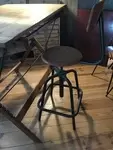 Old drawing table and its stool