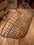 Old fishing basket with feet