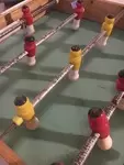 Old folding table football