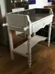 Old gray marble dressing table