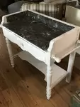 Old gray marble dressing table