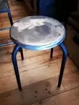 Old metal stool