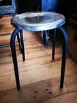 Old metal stool