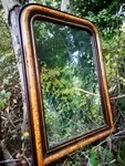 Old plaster mirror