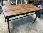 Old restored metal coffee table