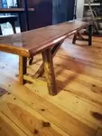 Old solid oak bench