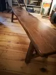 Old solid oak bench