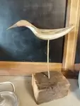 Old wooden snipe bird