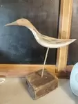 Old wooden snipe bird